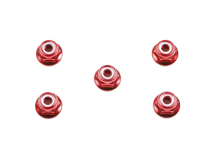 4Mm Flange Lock Nuts Red