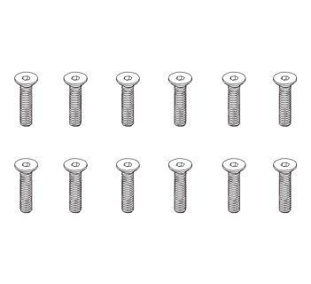 Flat Head Hex Screw HM4*18 12pcs