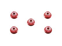 4Mm Flange Lock Nuts Red